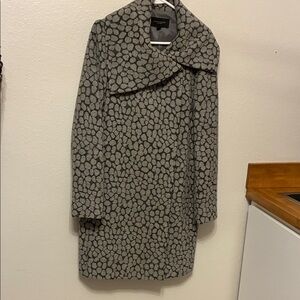 Ann Taylor Pebble Patterned Gray Coat